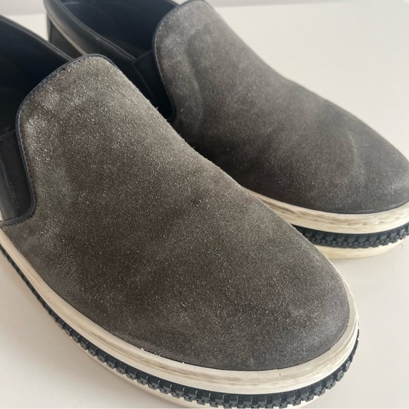 Sergio Rossi Suede Leather Slip-On Sneakers Loafer Zipper size 39EU or 8US - Picture 13 of 14